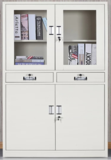 Upper Glass Small Open Door File Cabinet